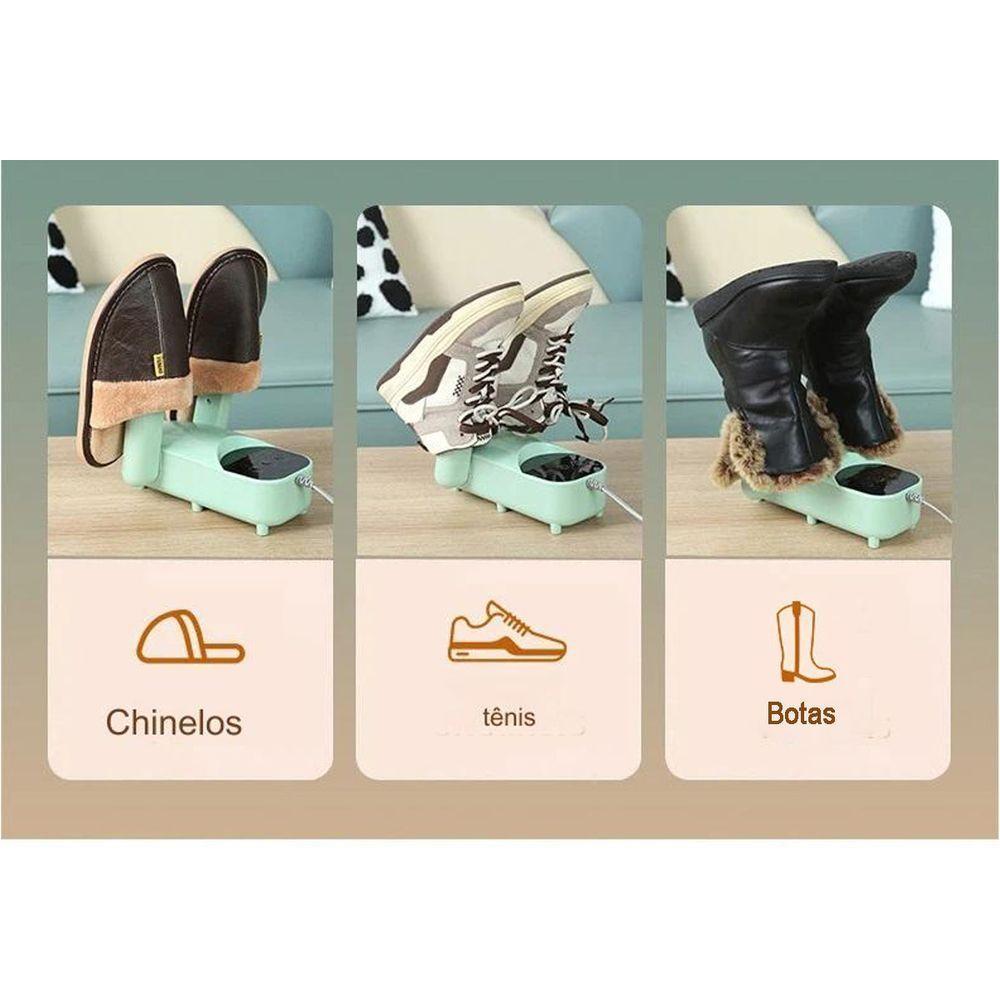 Secador De Sapato Eletrico Calçado Meia Bota Multitemperatura Temporizador Previne Odor Limpeza - 6