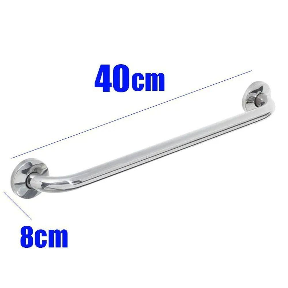 Alça De Apoio Inox 40cm Barra Kit 12 Unidades Segurança Acessibilidade Resistente - 7
