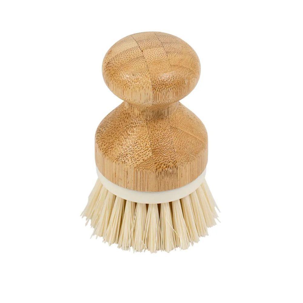 Kit Escova De Limpeza E Rodo De Pia Dobrável Bambu Off White - 4