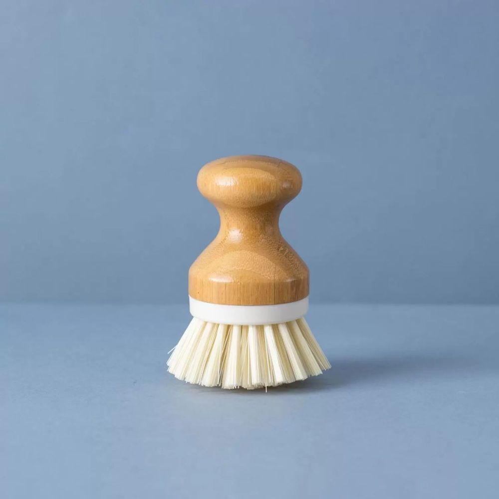 Kit Escova De Limpeza E Rodo De Pia Dobrável Bambu Off White - 10