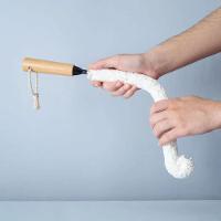 Escova De Limpeza Flexível Para Jarras Com Cabo De Bambu Oikos:preto - 3