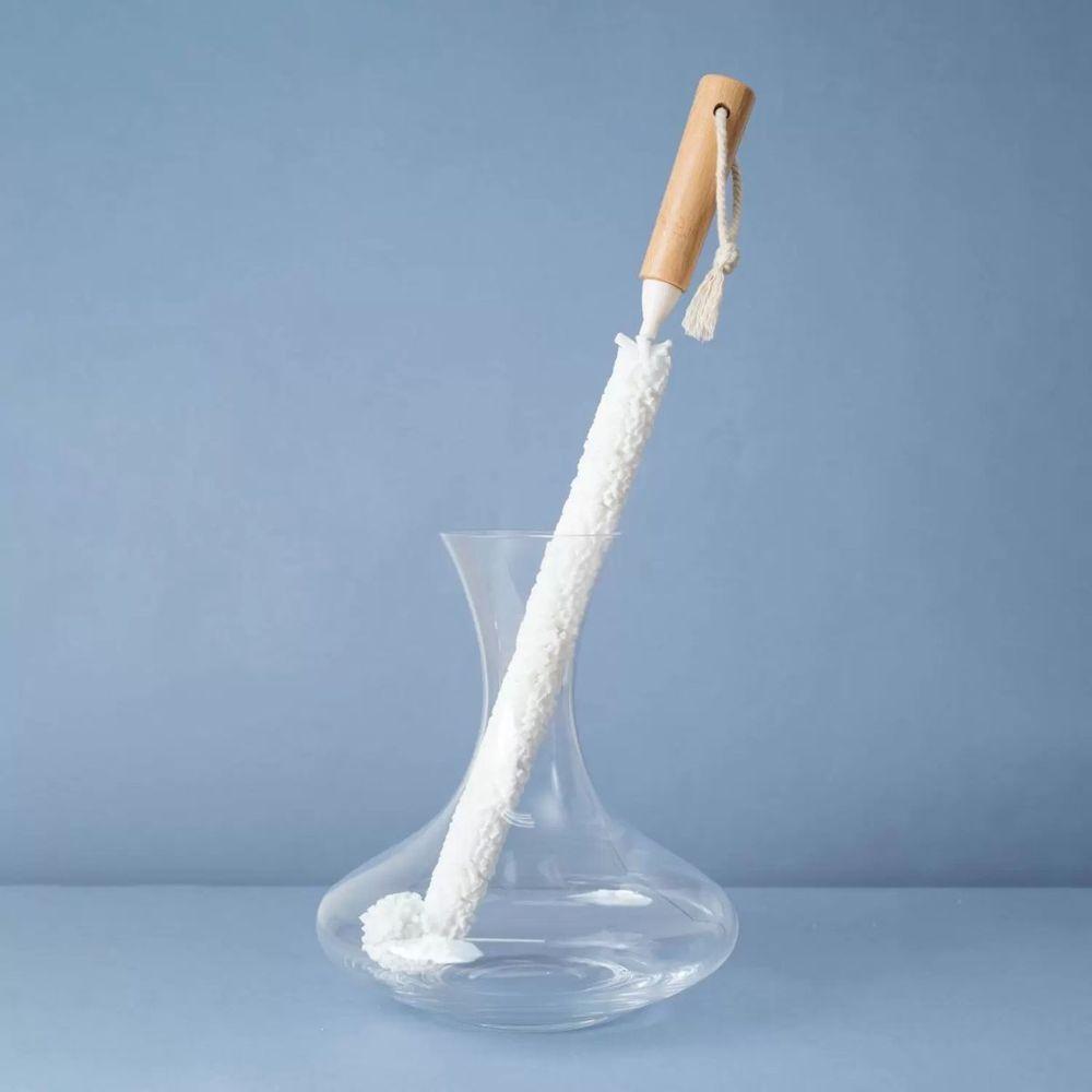 Escova De Limpeza Flexível Para Jarras Com Cabo De Bambu Oikos:off White - 3