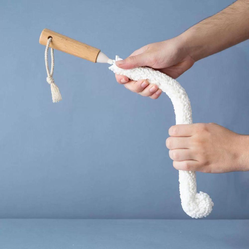 Escova De Limpeza Flexível Para Jarras Com Cabo De Bambu Oikos:off White - 4