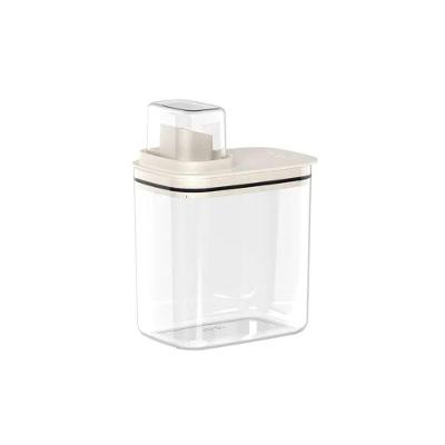 Dispenser Sabão Líquido Com Tampa Medidora Flow 1,5l Bege