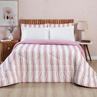 Edredom Mimis Casal Queen Tecido Malha Dupla Face 100% Algodão Extra Macio - Rose - 1