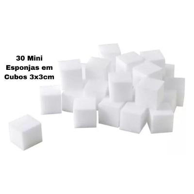 Mini Esponja De Melamina 30 Peças Esponja Mágica