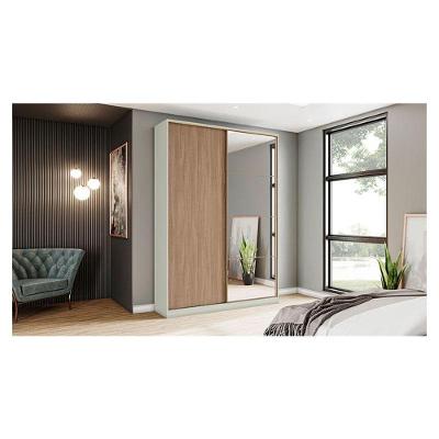 Guarda Roupa Solteiro Ambiente New Predileto 2 Portas 3 Gavetas Areia Jequitibá