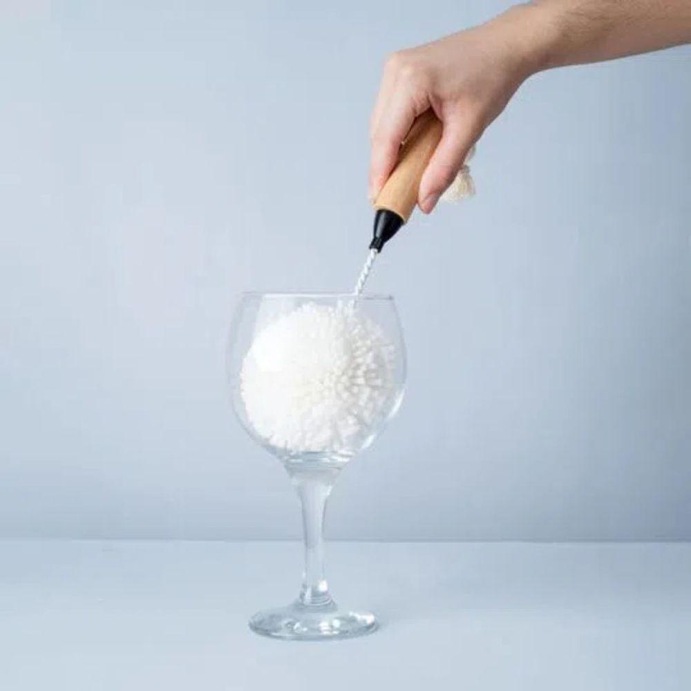 Escova Para Lavar Copos Com Cabo De Bambu Oikos:preto - 2