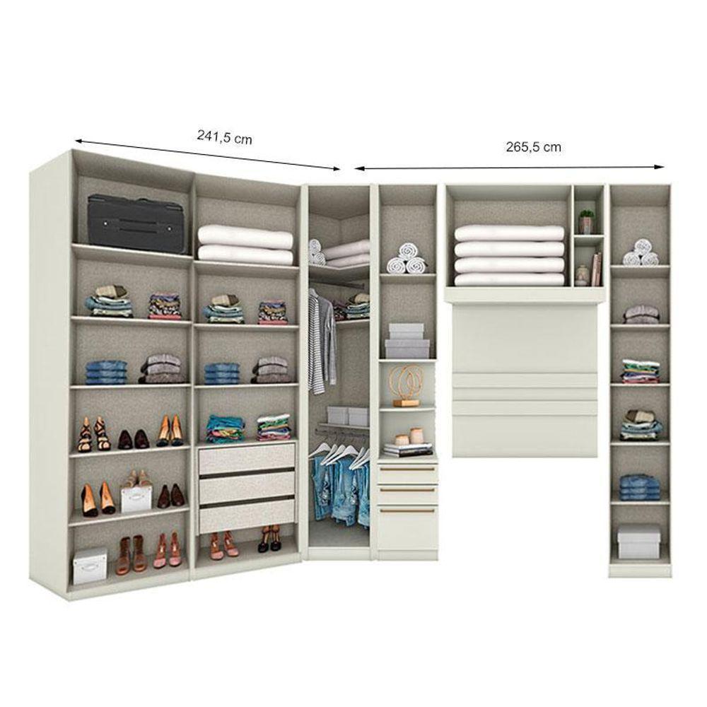 Quarto Modulado Solteiro Ambiente 4 Seletto 6 Peças Areia - Henn - 3