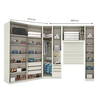 Quarto Modulado Solteiro Ambiente 4 Seletto 6 Peças Areia - Henn - 3