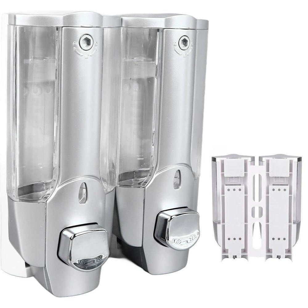 Dispenser Duplo Higienico Alcool Gel Sabonete Liquido Shampoo Loja Comercio Hotel Shopping Banheiro - 1