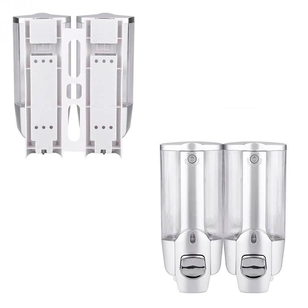 Dispenser Duplo Higienico Alcool Gel Sabonete Liquido Shampoo Loja Comercio Hotel Shopping Banheiro - 3