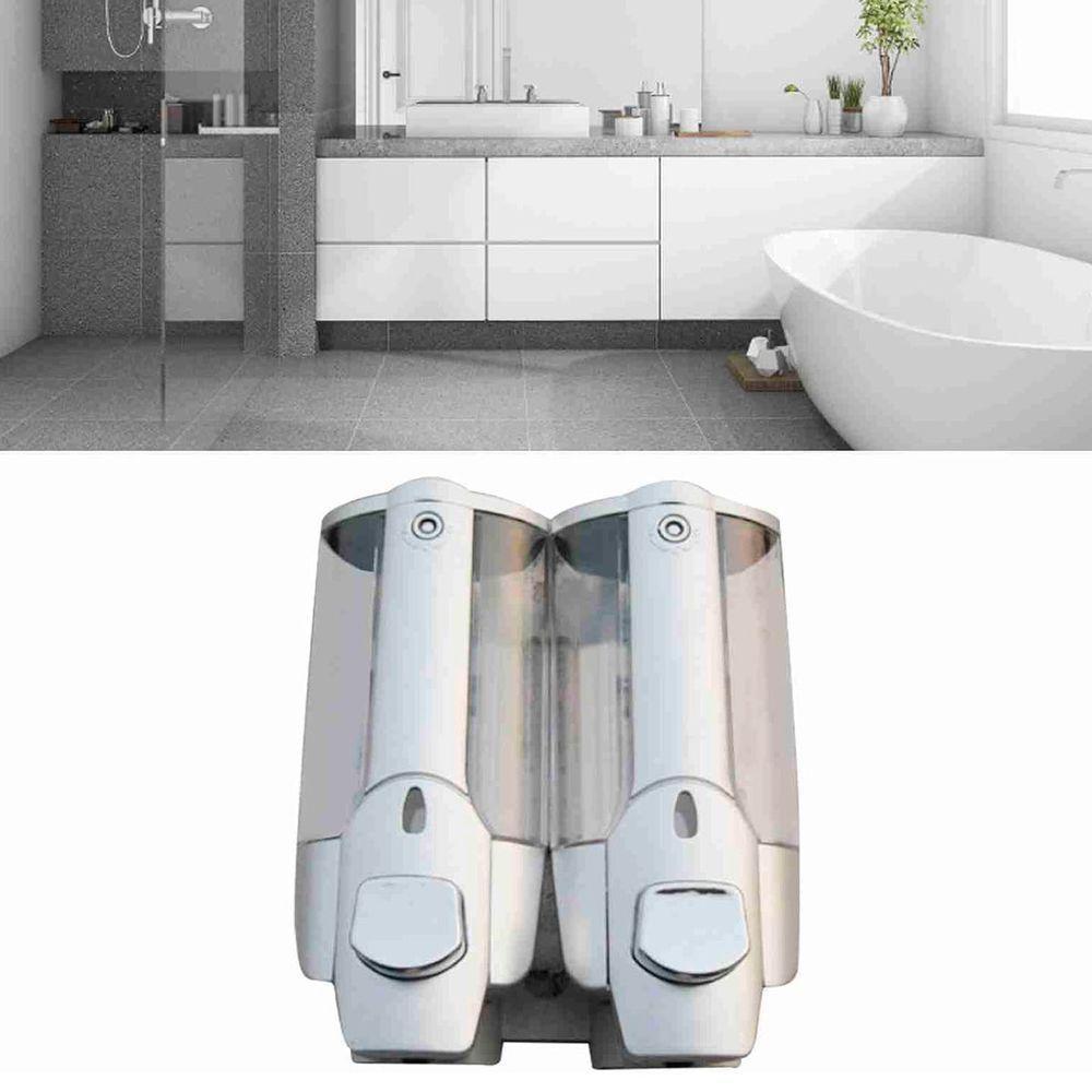 Dispenser Duplo Higienico Alcool Gel Sabonete Liquido Shampoo Loja Comercio Hotel Shopping Banheiro - 5