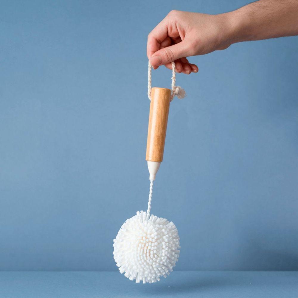 Escova Para Lavar Copos Com Cabo De Bambu Oikos:off White - 3