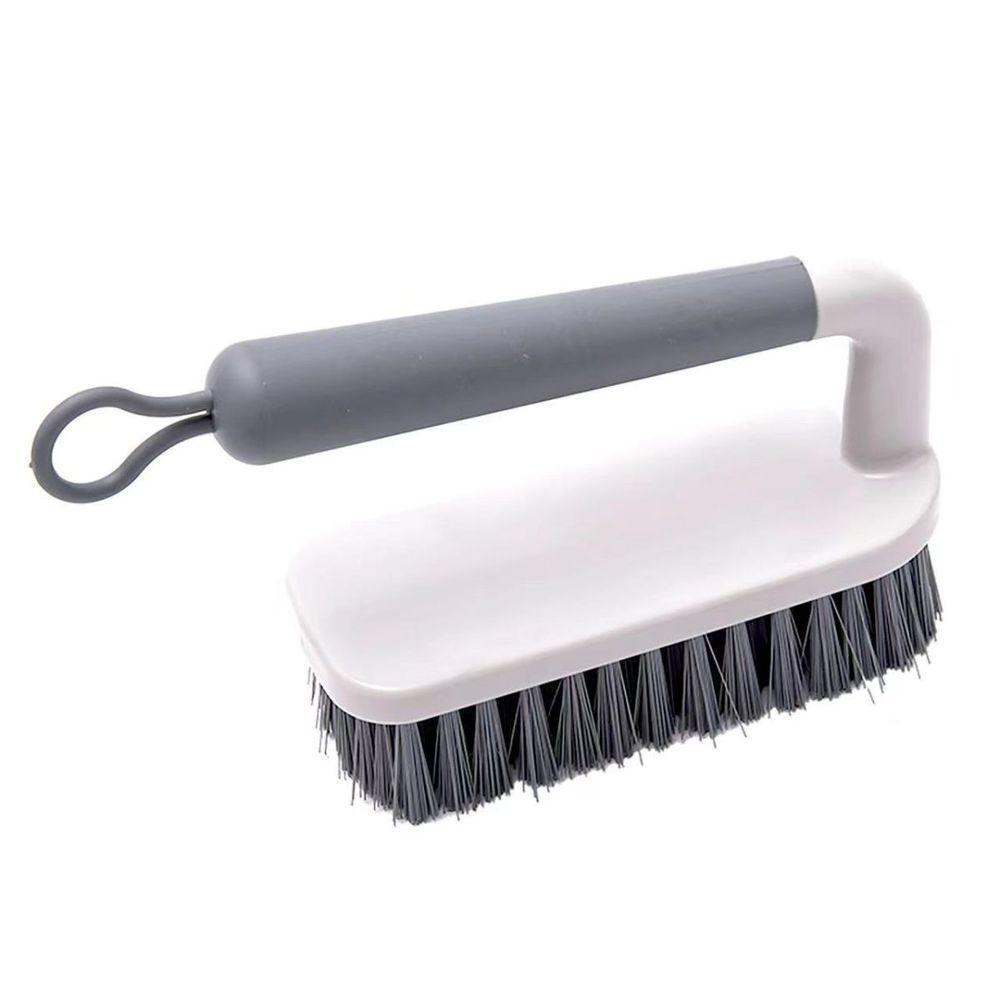 Escova De Piso Flow Bege Fechado E Cinza - 1