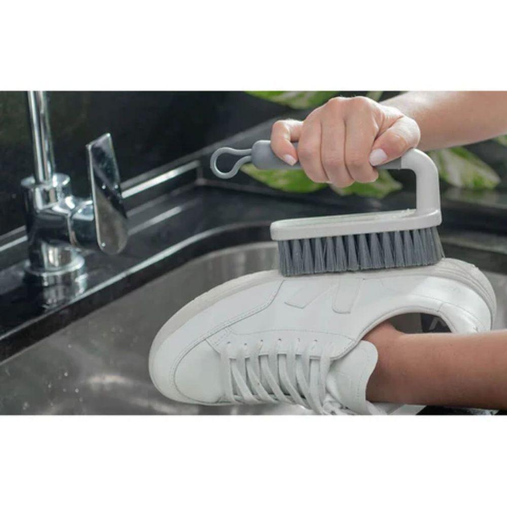 Escova De Piso Flow Bege Fechado E Cinza - 2