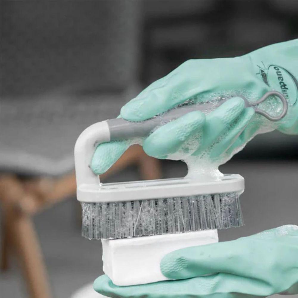 Escova De Piso Flow Bege Fechado E Cinza - 3