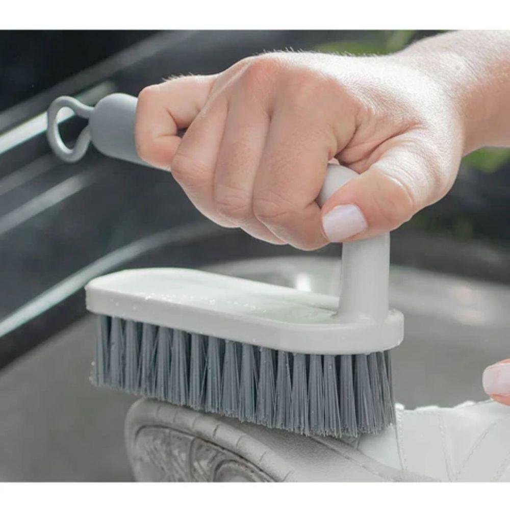 Escova De Piso Flow Bege Fechado E Cinza - 4