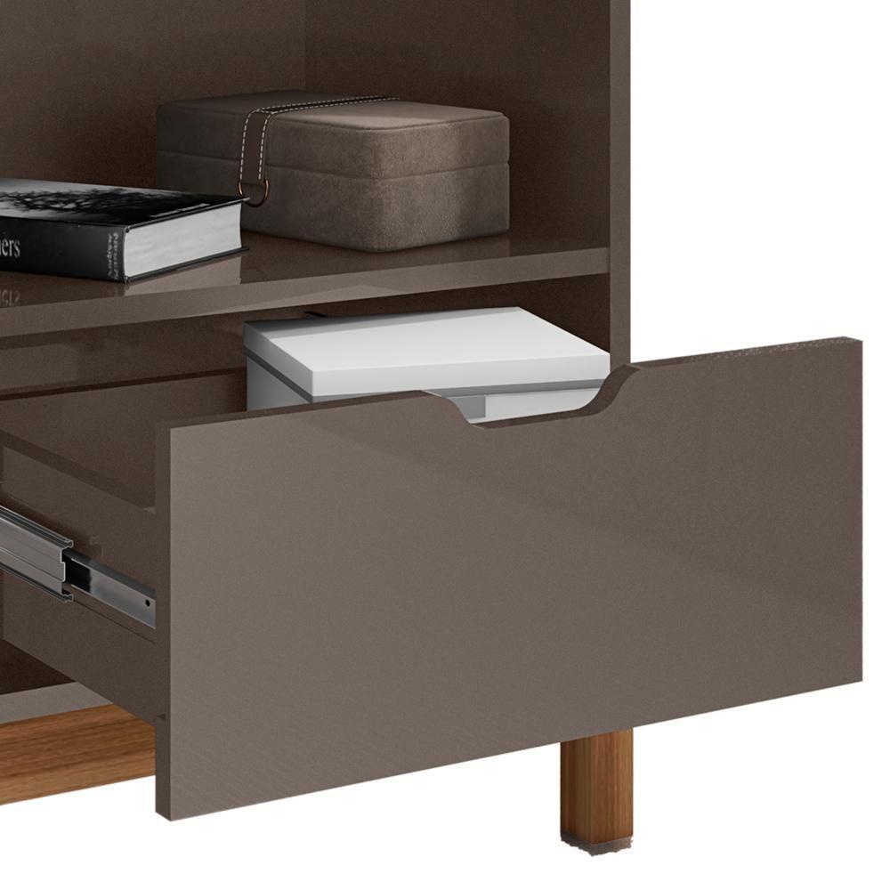 Mesa De Cabeceira 1 Gaveta 004015 Cinza Perola Dcasa Cinza Perola - 4