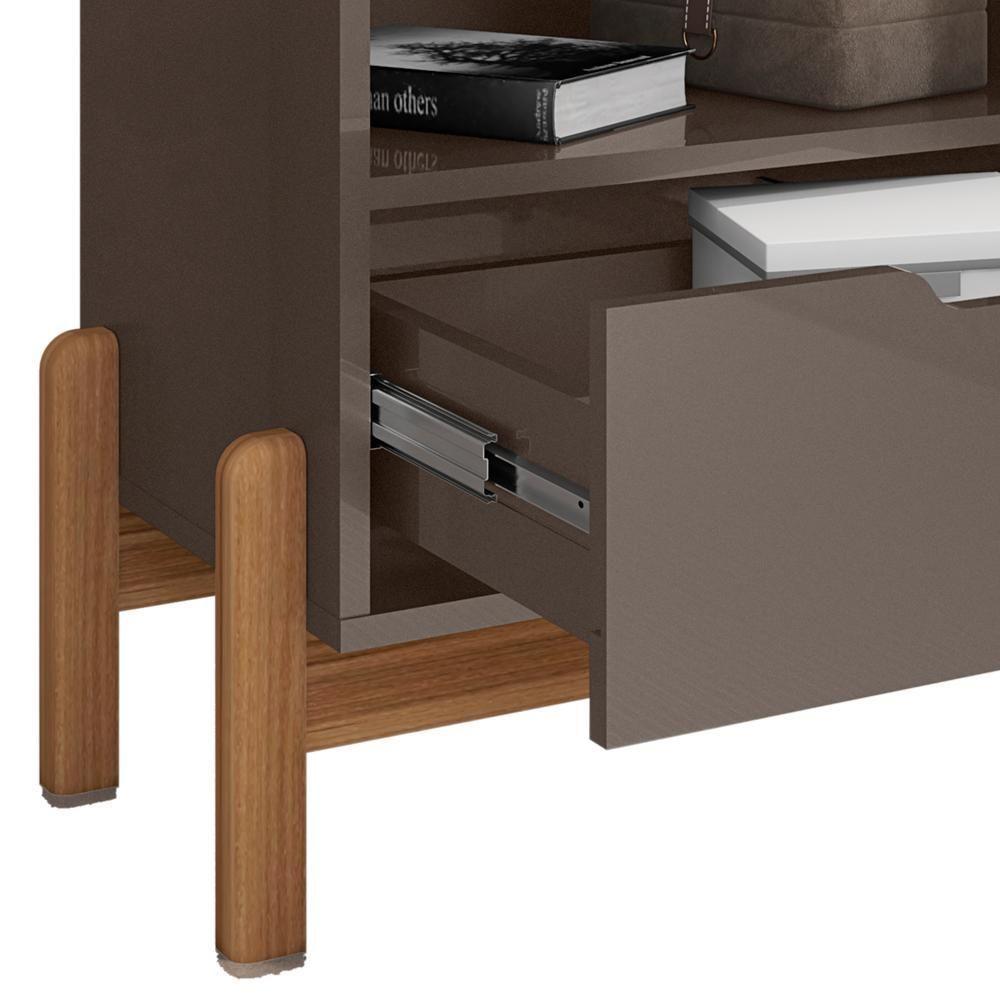 Mesa De Cabeceira 1 Gaveta 004015 Cinza Perola Dcasa Cinza Perola - 5