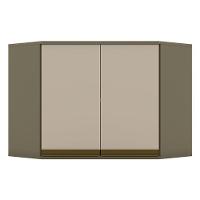 Armário Aéreo évelin Canto Obliquo 2 Portas 67 Cm Duna Cristal - Henn - 1