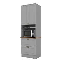 Torre Quente 1 Forno Nova York Cinza Com Tampo Nature - Henn - 1