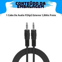 Cabo De Audio P2 Stereo X P2 Stereo 1,80 Metros Reforçado - 2