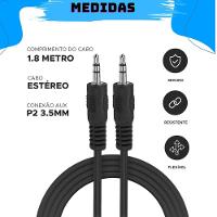 Cabo De Audio P2 Stereo X P2 Stereo 1,80 Metros Reforçado - 5