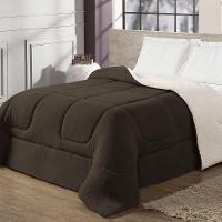 Coberdrom Cobertor King 1 Peça Maya Manta Soft E Sherpa De Carneiro 100% Poliéster Cor:tabaco - 1