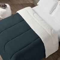 Coberdrom Cobertor Solteiro 1 Peça Maya Manta Soft E Sherpa De Carneiro 100% Poliéster Cor:azul - 2