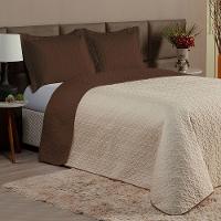 Cobre Leito Queen 3 Peças Clara 100% Poliéster Tabaco Cáqui - 2