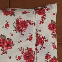 Jogo De Lençol Solteiro 2 Peças Esmeralda 100% Algodão Percal 150 Fios Vermelho - 2