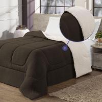 Coberdrom Cobertor Queen 1 Peça Maya Manta Soft E Sherpa De Carneiro 100% Poliéster Cor:tabaco - 2