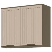 Armário Aéreo 2 Portas Ripado 80 Cm Connect Duna Cristal - Henn - 1