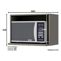 Armário Aéreo Para Micro-ondas évelin Duna - Henn - 2