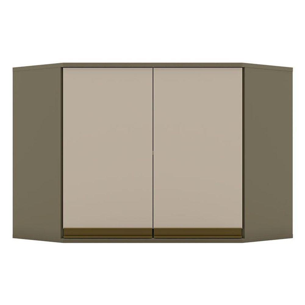 Armário Aéreo Connect Canto Obliquo 2 Portas 67 Cm Duna Cristal - Henn - 1