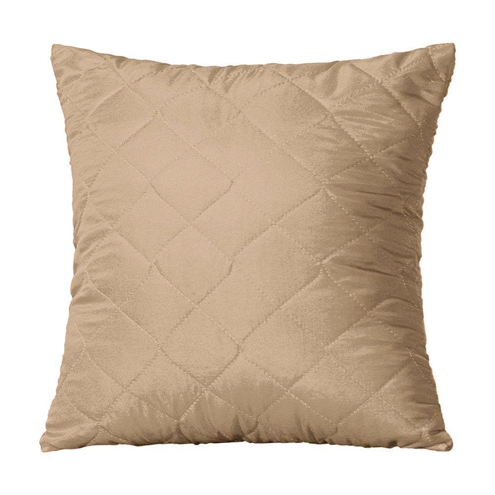 Capa De Almofada 45cm X 45cm 1 Peça Matelada 100% Poliéster Cor:cáqui - 1