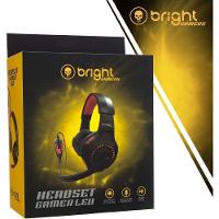 Headset Gamer Bright Com Led Vermelho 0468 Super Bass - 3