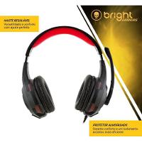 Headset Gamer Bright Com Led Vermelho 0468 Super Bass - 6