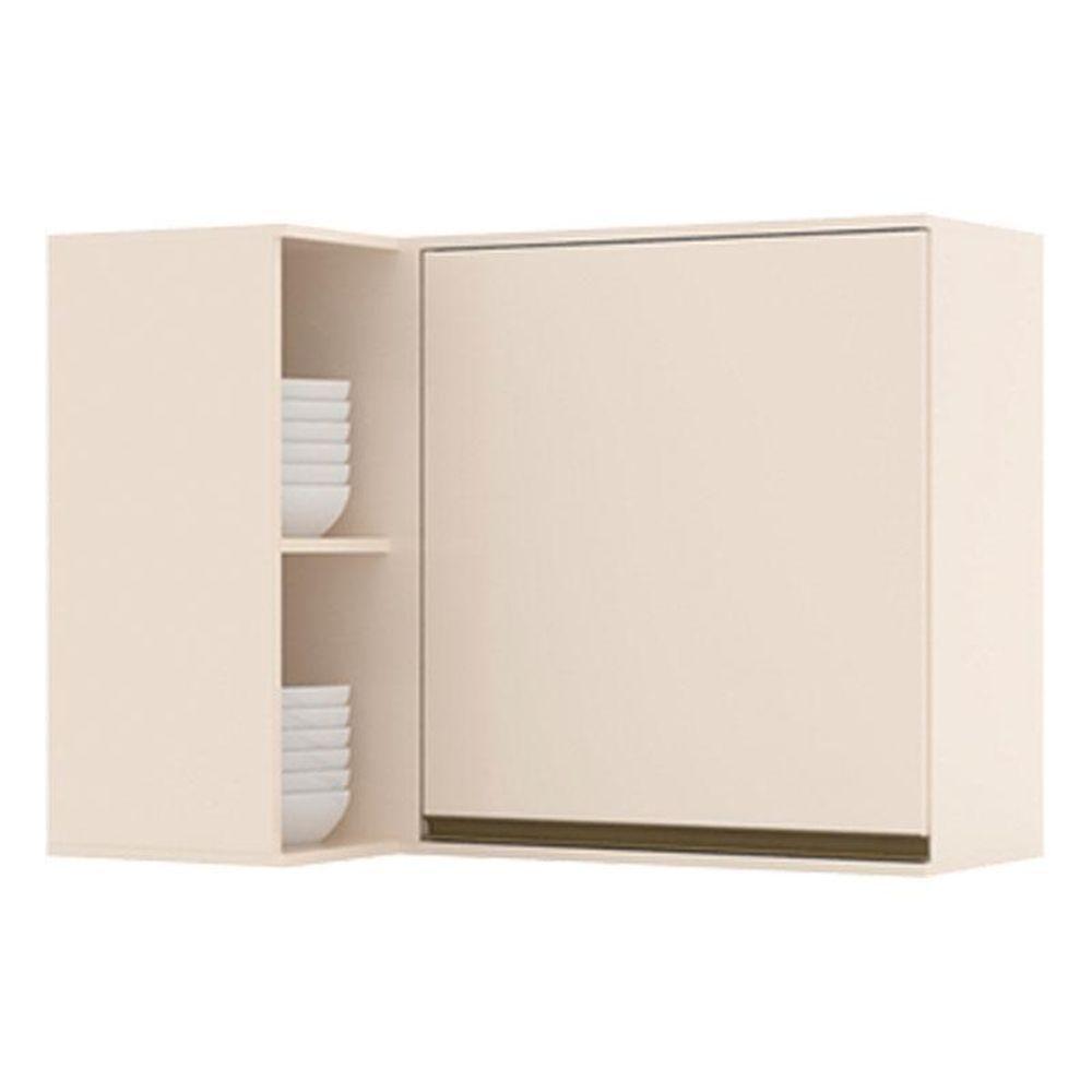 Armário Aéreo Canto Reto 1 Porta évelin Off White - Henn - 1