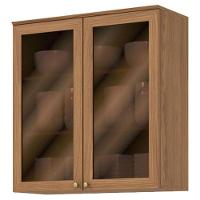 Armário Aéreo 2 Portas Com Vidro 80 Cm Requinte Nature - Henn - 1