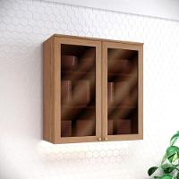 Armário Aéreo 2 Portas Com Vidro 80 Cm Requinte Nature - Henn - 2