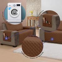 Protetor De Sofá King 2 Lugares Classic 100% Poliéster Cor:tabaco - 2