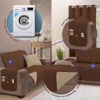 Protetor De Sofá King 4 Lugares Manu 100% Poliéster Cor:tabacocáqui. - 4