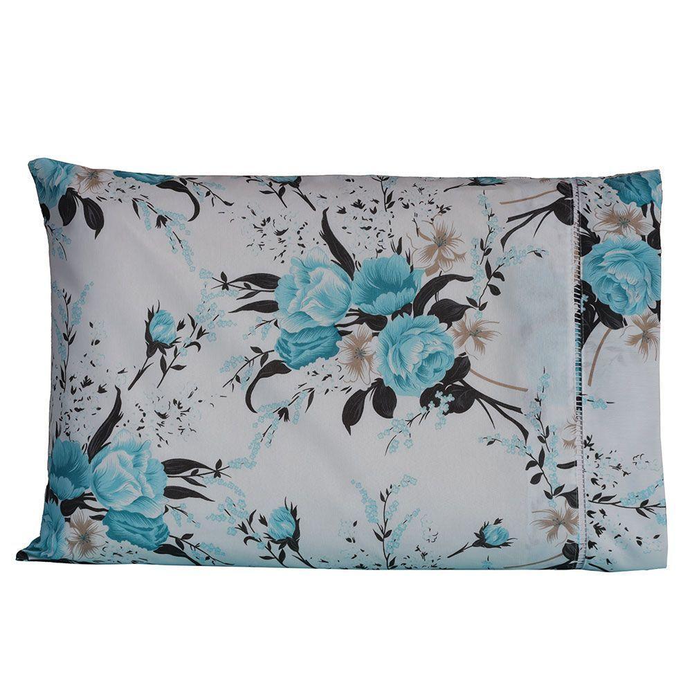 Fronha Avulsa 70cm X 50cm 1 Peça Esmeralda 100% Algodão Percal 150 Fios Cor:verdetiffany - 1