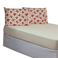 Jogo De Lençol Queen 3 Peças Esmeralda 100% Algodão Percal 150 Fios Cor:vermelho. - 1