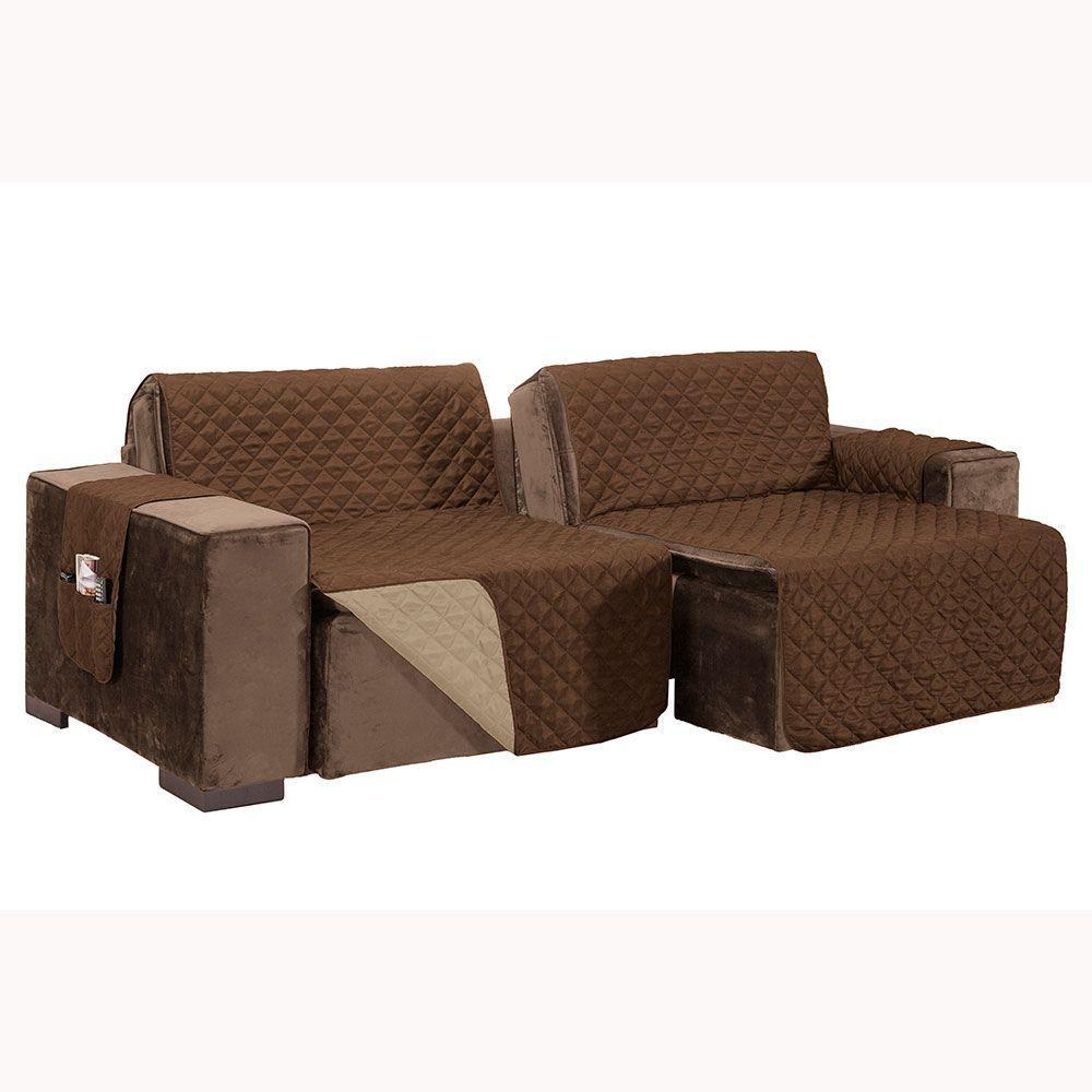 Protetor De Sofá Assento 2,40m Retrátil 100% Poliéster Cor:tabacocáqui. - 1