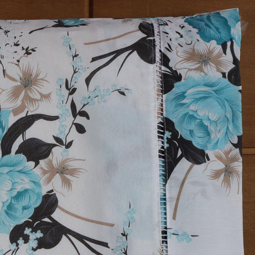 Jogo De Lençol Queen 3 Peças Esmeralda 100% Algodão Percal 150 Fios Cor:verdetiffany. - 5