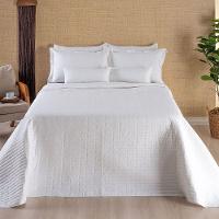 Kit Cobre Leito Queen 7 Peças Bordado Urbany 100% Poliéster Hipercal 400 Fios Cor:branco. - 3