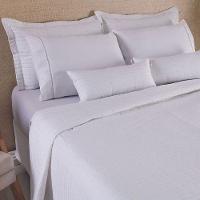 Kit Cobre Leito Queen 7 Peças Bordado Urbany 100% Poliéster Hipercal 400 Fios Cor:branco. - 4